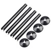 E2trade Black 15mm Radiator Pipe Hole Collars Cover Radsnaps (Pack