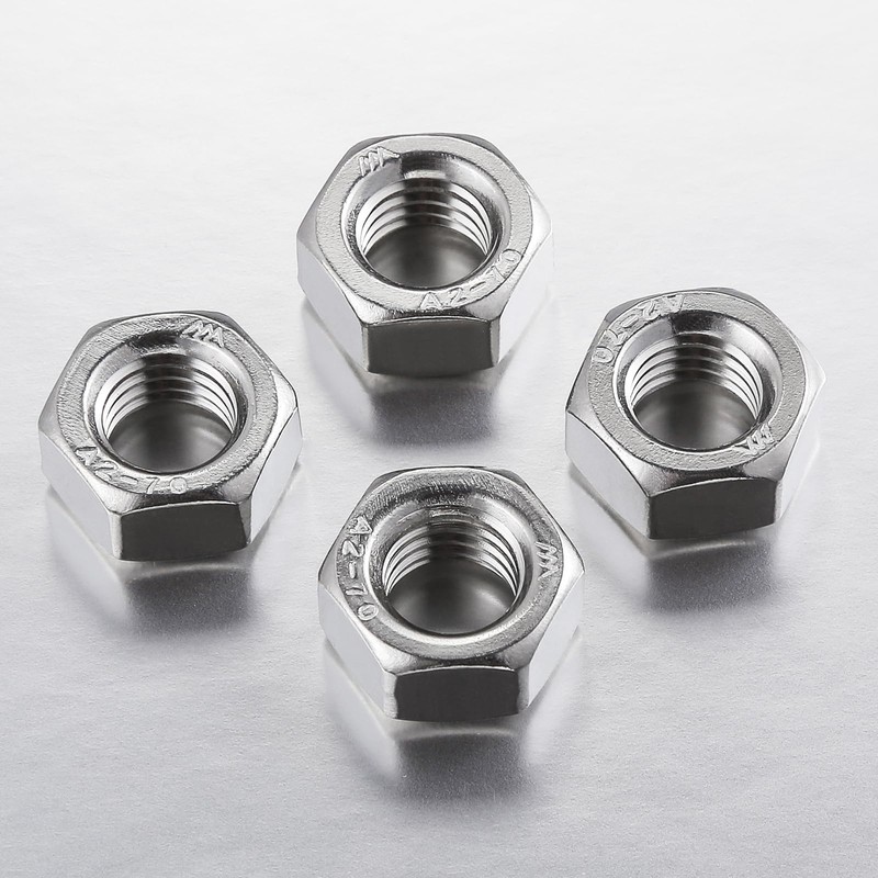 Wensilon 3/8-16 304 Stainless Steel Hex-Nuts (50pcs)