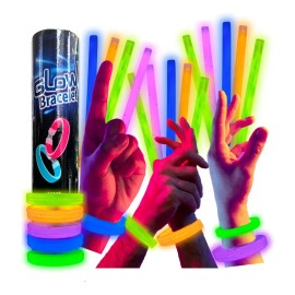 30 Pulseras Neon Gruesa Cyalume Luz Fosforescente Glow Stick