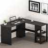 SHW 51 x 51 Inches L-Shaped Home Office Wood Corner