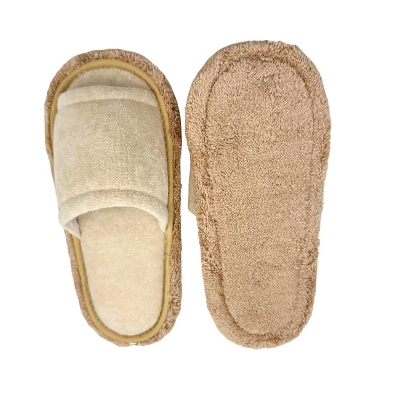 Cleaning Slippers, Medium, Beige, Easy to Walk, Microfiber, beige