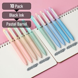 Mr. Pen- Retractable Gel Pens, 10 Pack, Black Ink, Gradient Barrel Gel Pens, Gel Pens Fine Point 0.5mm, Fast Dry Retractable Pens, Cute Pens, Gel Ink Pens, Aesthetic Pens for Journaling Fine Tip Pens