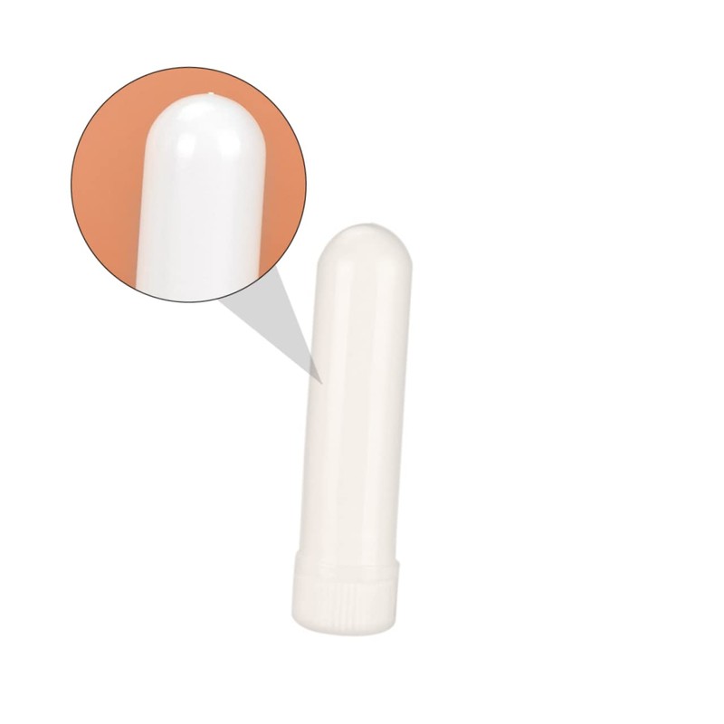 Beavorty 10pcs White Aromatherapy Essential Oil Tubes for Relief Refillable