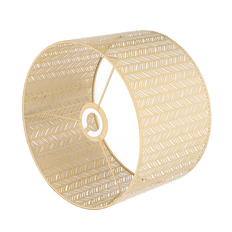 Drum Lamp Shade E27 E14 Clip Fir Leaf Shape Hollow