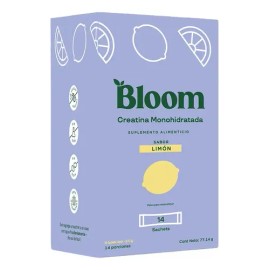 Bloom Creatina Monohidratada En Sobres Prácticos 14 Pzas Limón                                                                                        
