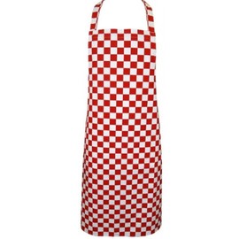 MyShoeStore Unisex Adult Novelty Apron Mens Ladies Womens Chefs Butcher Kitchen Catering Everyday Use Aprons with Pocket Ideal Fantastic Gift(Check Red)