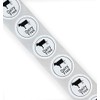 100 x 25mm Round White Dairy Free Labels Permanent allergen