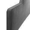 Modway Dawn Performance Velvet Headboard, Twin, Charcoal