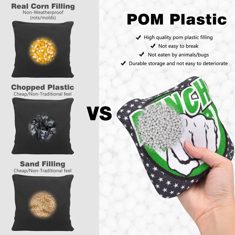 Cornhore Bags, Bean Bags for Cornhole Set of 4 Regulation