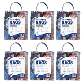 SupremePlus Premium Color Knit Cleaning Rags (4 lb. Bag - Pack of 6) – Shop Rags Bulk for Workshops, Mechanics, Painters, and Home Use, Multipurpose Cotton T-Shirt Rags