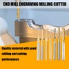 Utoolmart End Mill Engraving Milling Cutter, 3mm Titanium Coat Carbide