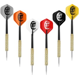 Accmor 18 Pack Steel Tip Darts, 18 Grams Metal Tip Dart Set, Darts Metal Tip Set, Metal Darts for Dartboard