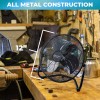 Comfort Zone 12" Cradle Floor Fan, 3 Speeds, All Metal,