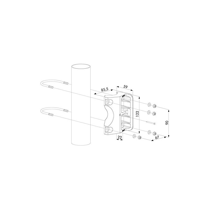 LOCINOX SKRZ Garden Gate Lock, Yard Gate Lock, Swing Gate