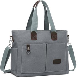 ToLFE Women Top Handle Satchel Handbags Tote Purse Shoulder Bag Travel Totes Bag Laptop Book Work Bag for Beach Nurse (A Upgrade Grey)