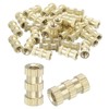 sourcing map Knurled Insert Nuts, 50Pcs M3 x 10mm(L) x