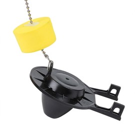Urjumpea US Standard Toilet Float Racket Cover Water Stop Pad Toilet Baffle Replacement with Chain and Single Row Yellow Float 2 Inch Rubber Stopper