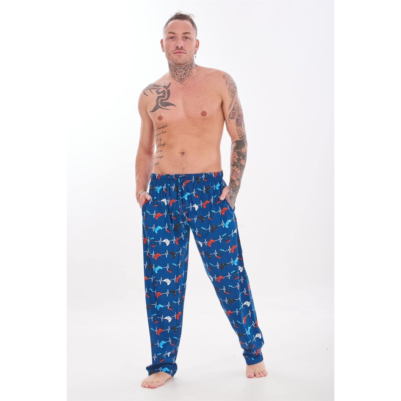 Mens Pack of 2 Gamer Lounge Pants | Eat Sleep
