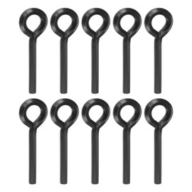 HARFINGTON 10pcs Dogging Hex Key Wrench 7/32" SAE Metal Dog Door Keys Spanner with O-Ring Full Loop for Push Bar Emergency Exit Devices, Black