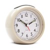 Acctim Grace Non-Ticking Sweep Analogue Bedroom Alarm Clock Earl Grey