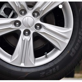 Lunsom 4Pack Tire Valve Stem Caps, Air Tire Stems Cover Skull Pressure Wheel Tyre Rim Accessories Fit Most Vehicle Motorcycles Bike Truck (4PCs Black)