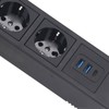 Recessed Power Strip 3xOutlets 2xUSB A 1xUSB C PD20W Ports