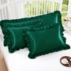 Homiest Ruffle Satin Pillowcase for Hair and Skin, Queen Satin