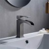 Vinnova Liberty Single Handle Basin Bathroom Faucet in Gun Metal