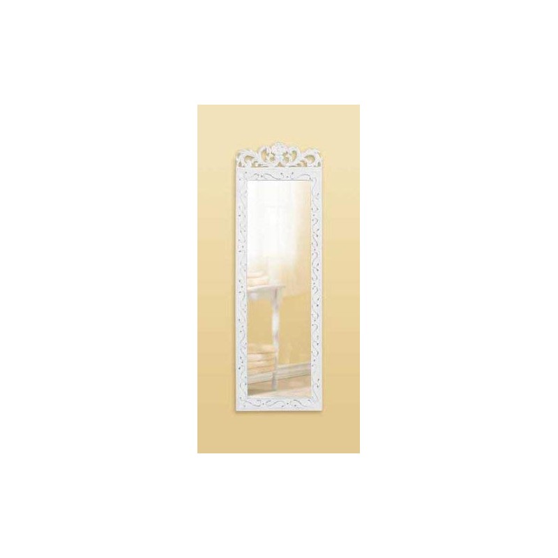 Accent Plus Elegant White Wall Mirror 9.87x0.5x30.5