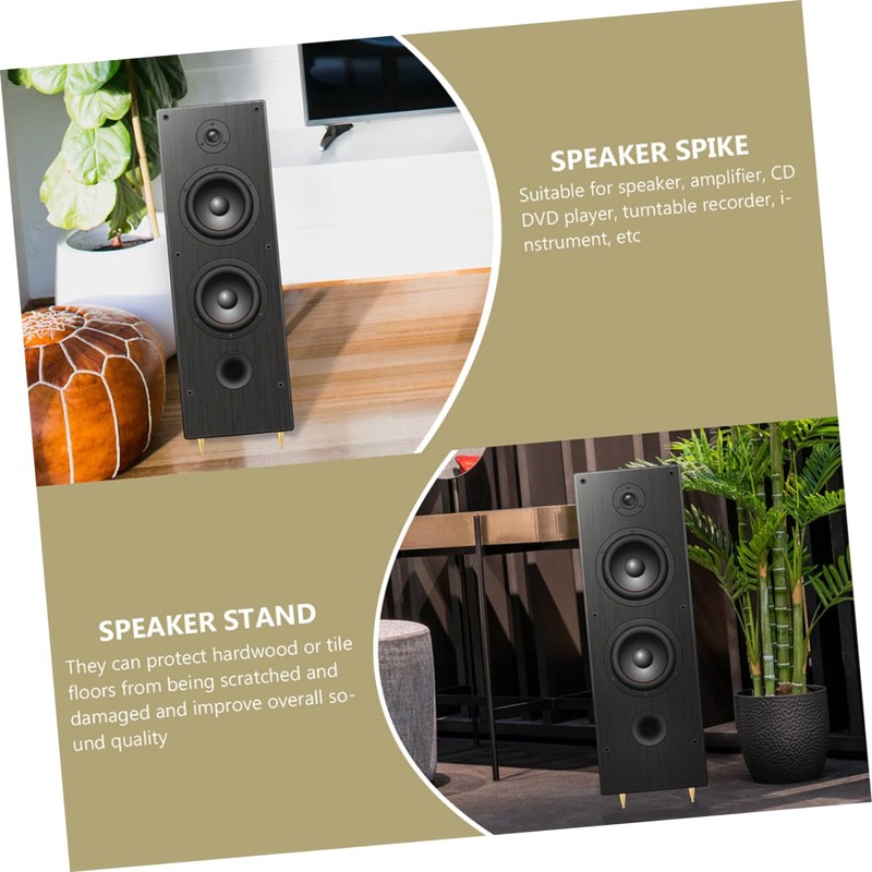 KICHOUSE Copper Feet for Speakers 8pcs Speaker Spike Feet Pad