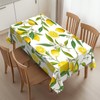 HEROARMOUR Rectangle Lemon Fruits White Flower Tablecloth Washable Lemon Table