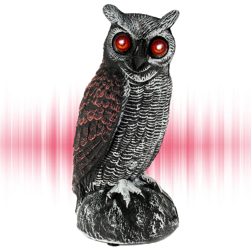Solar Owl Bird Deterrent for Garden Protection – Waterproof Decoy