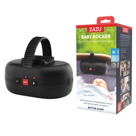 ZAZU Robby Kinderwagenschaukler - Automat. Babywippe, Verstellbare Stärke, 40-Min Timer, Babyschreisensor, USB-wiederaufladbar, Wasserfest, Universell für Kinderwagen & Buggy (Schwarz)