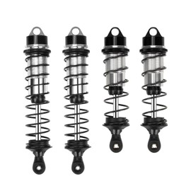 RCAWD Aluminum Big Bore Shocks Upgrades Parts for Arrma 1/8 Kraton 6S BLX Outcast 6S BLX Notorious 6S BLX,4PCS Front Rear Full Metal Dampers Hops Up Absorbers,Replace ARA330621 ARA330622 Black