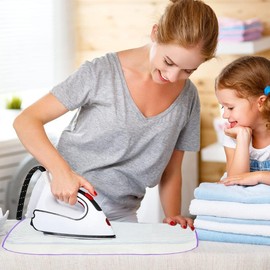 EQLEF Pack of 2 Ironing Pads Protective Heat Resistant Mesh Fabric Ironing Clothing Scorch Insulation Protective Cover Mat Random Colour