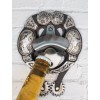 Rustic Western Cowboy Boot Spur With Silver Longhorn Conchos Wall