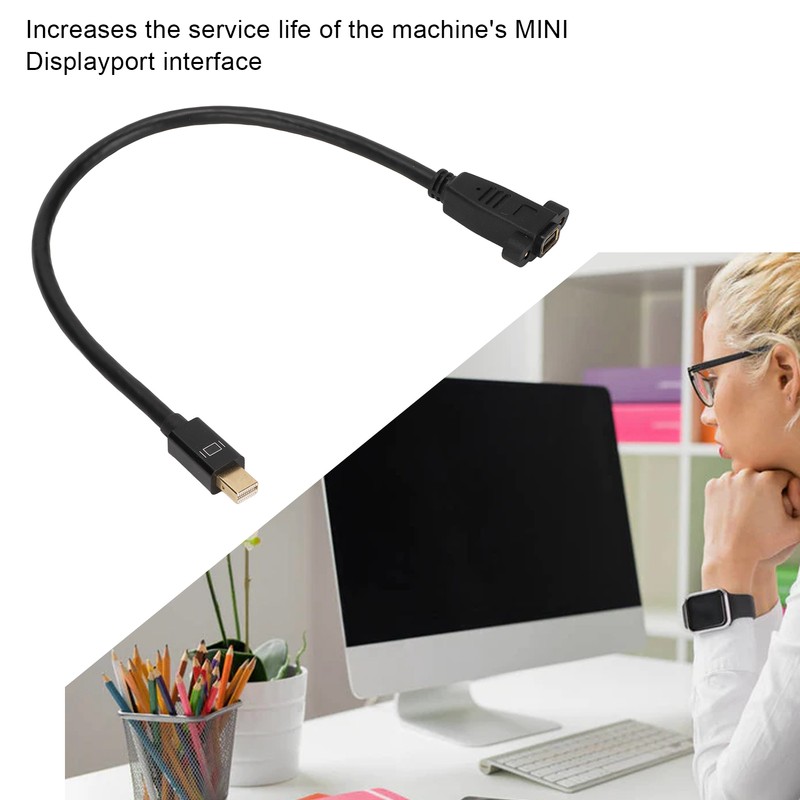Mini DisplayPort Cable Small Portable 4K MiniDP Female to Male