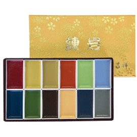 KISSHO 1-759 Japanese Painting Paint Wrought Rock 12 Colors C Set