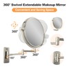 FFowcye 8" Wall Mount Magnifying Mirror, 1X/10X Double-Sided Makeup Mirror