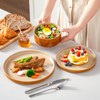vancasso ONION Ceramic Plates and Bowls Sets, 12 Pieces Brown