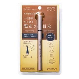 Liquid Eyeliner, 0.5ml, Fine Brush Type, Made in Japan, EVERYYOU (Black)