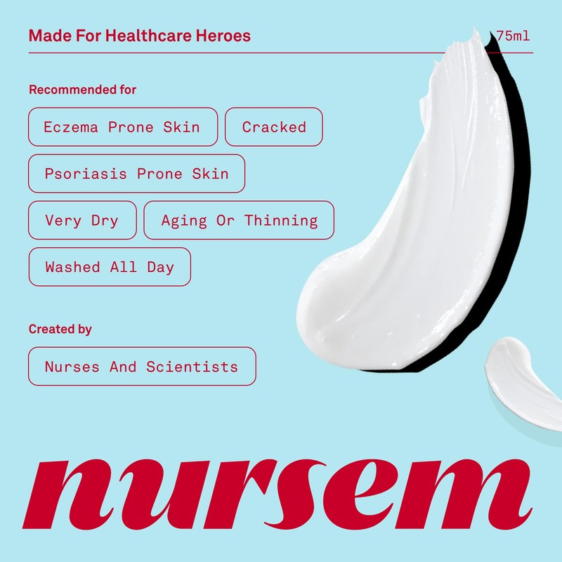 Nursem Caring Hand Cream - 75ml, Fast-Absorbing Moisturising Hand Cream