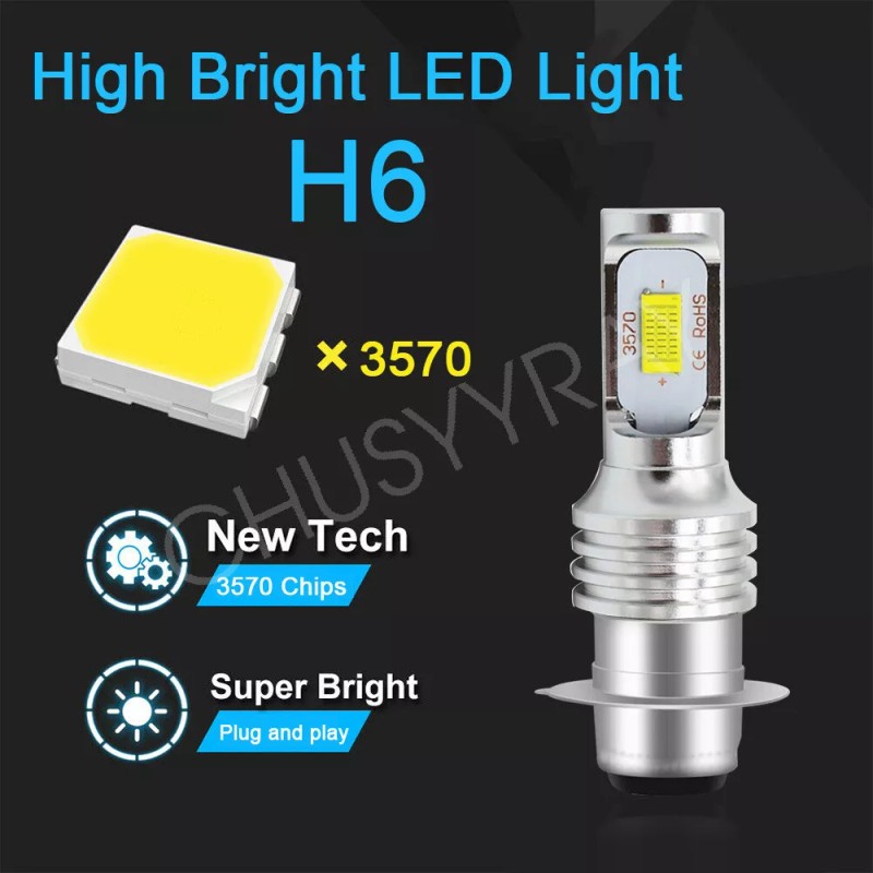 CHUSYYRAY High Power HID LED Headlight H6 Bulb for Yamaha