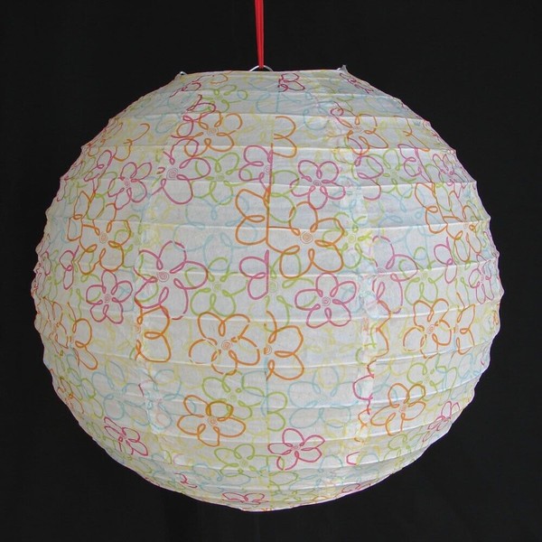 2 Pcs of 12" Chinese White Paper Lanterns