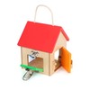Small Foot Compact Wooden Castle House with Various Latches and