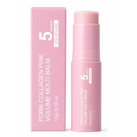 PDRN Collagen Pink Multi Balm, Volufiline Collagen Stick with NAD & Vitamin E, Hydrating Wrinkle Balm for Face, Neck, Under Eyes, Lips & Smile Lines, 
