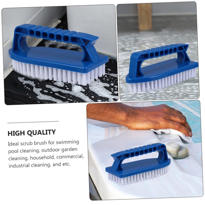 IWOWHERO 2pcs Heavy Duty Scrub Brush with Comfort Grip Handheld