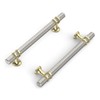 Coinkoly 10 Pack Gold and Brushed Nickel Cabinet Pulls 5"(128mm)