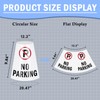 4 Pack “No Parking” Message Collars Cone Sleeve, Bright Reflective