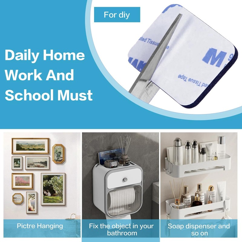 Godmony Double Sided Adhesive Pads,Heavy Duty Mounting Tape,Super-Sticky White Strong
